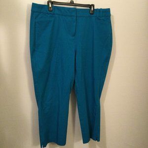 Lane Bryant Womens Size 18 Blue Teal  The Allie Stretch Capri Pants GUC